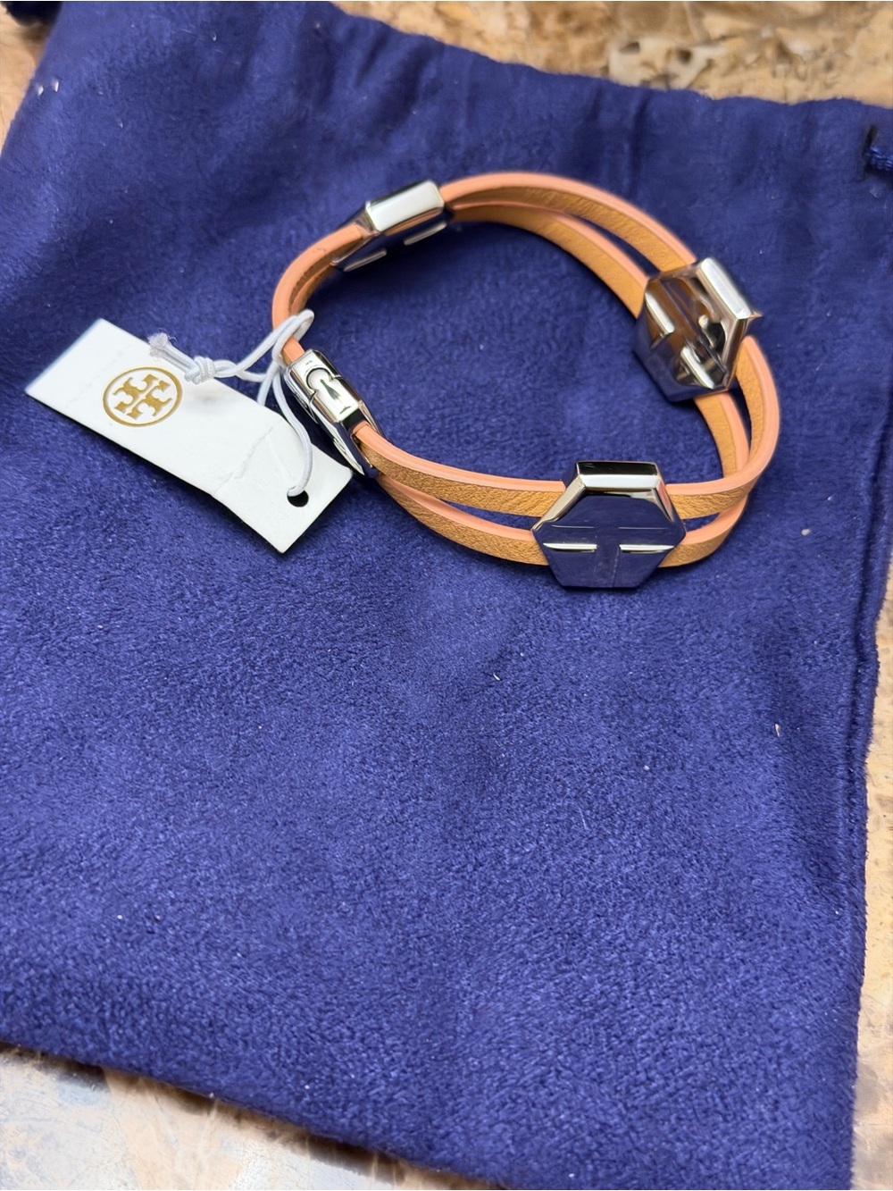 🥰♥️ NWT Tory Burch Logo Double Strand Bracelet